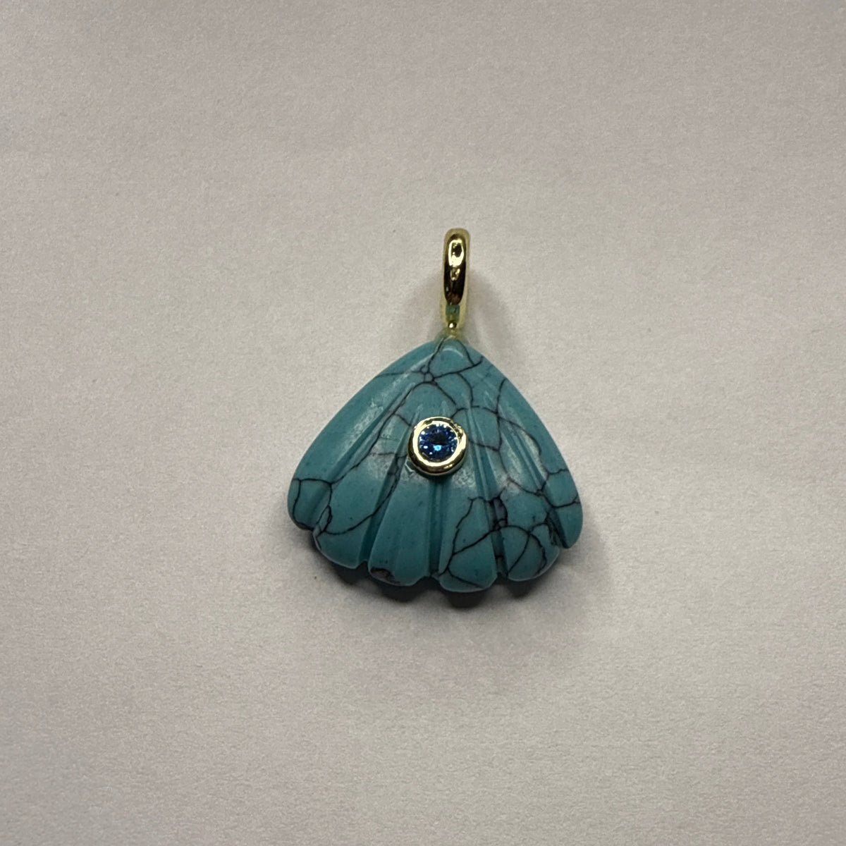 Mini Shell Natural Stone Charm