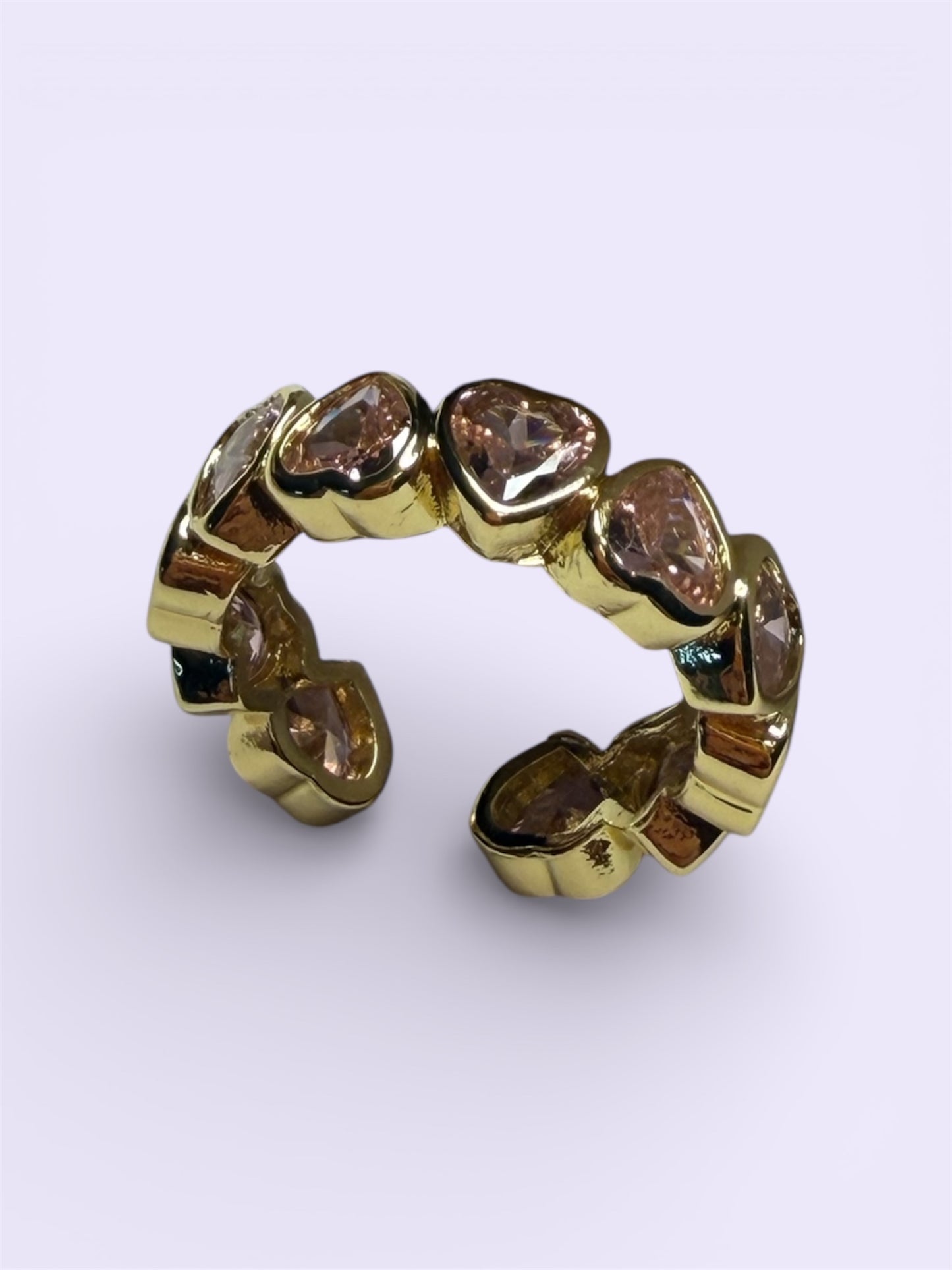 π Golden Petite Sweeheart Adjustable Ring