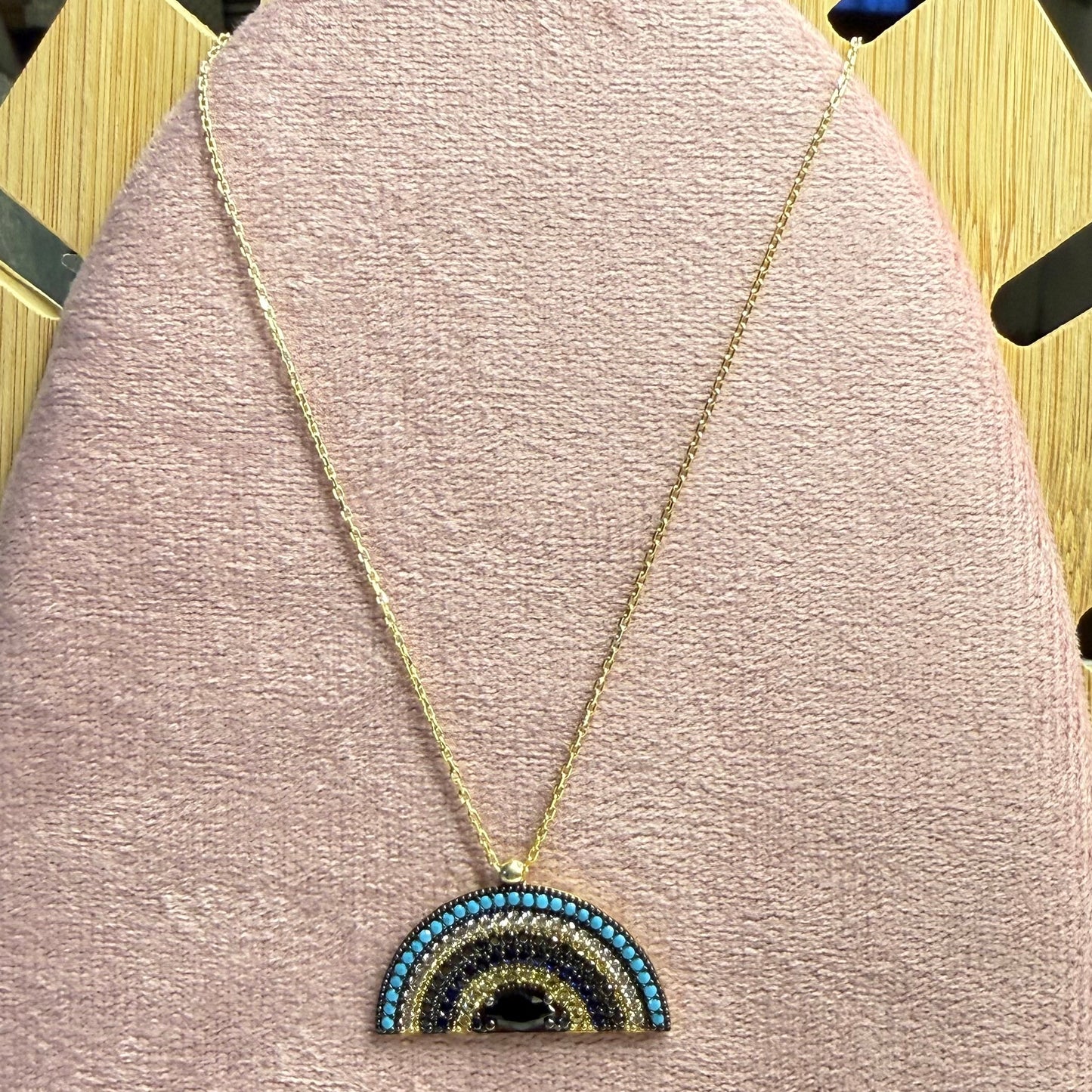 Guardian Glow Necklace – 18K Gold Plated 925 Sterling Silver with CZ Protector Pendant