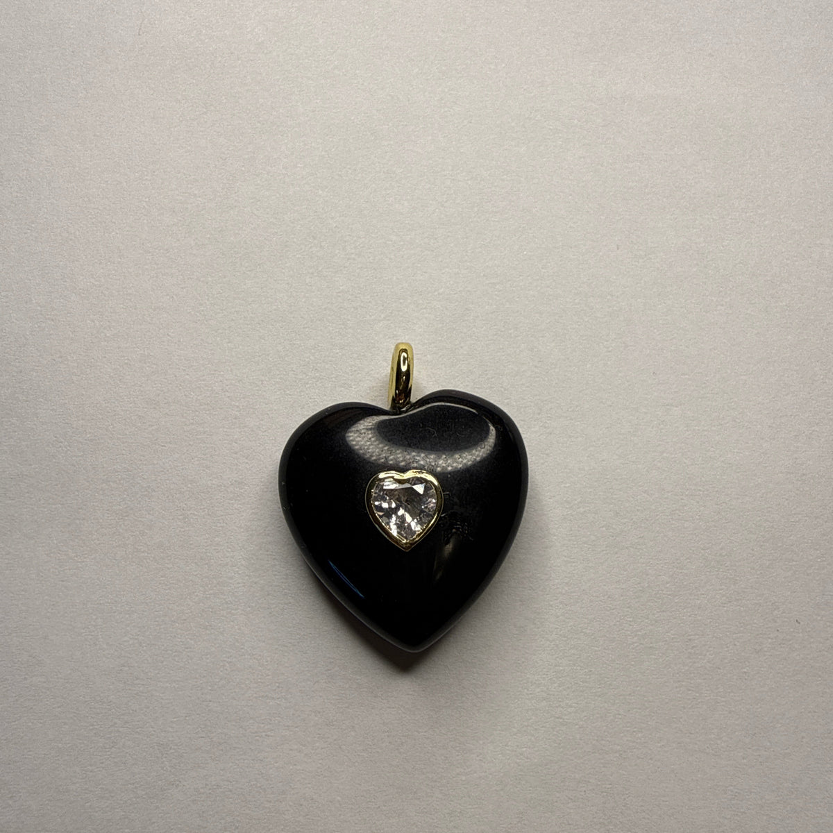 đź’–Puffy Heart Natural Stone Charm
