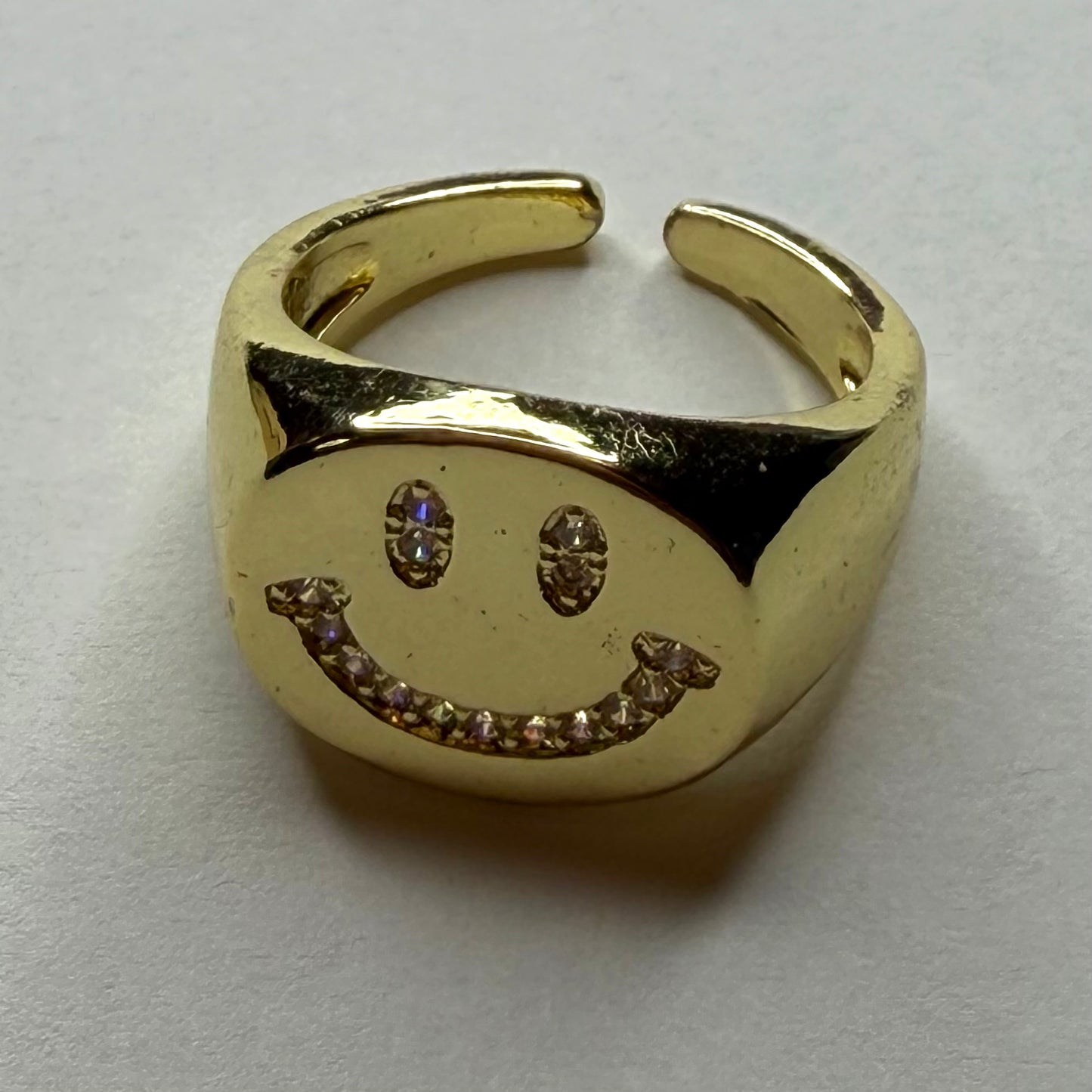 Happy Face Adjustable Ring