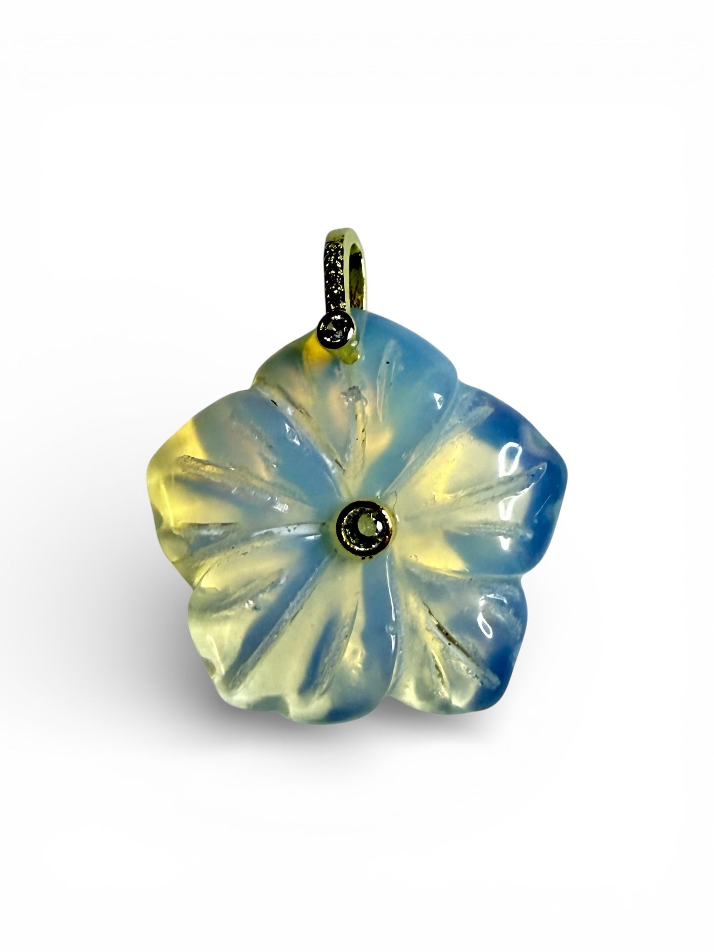 🌸 Natural Stone Flower Charm