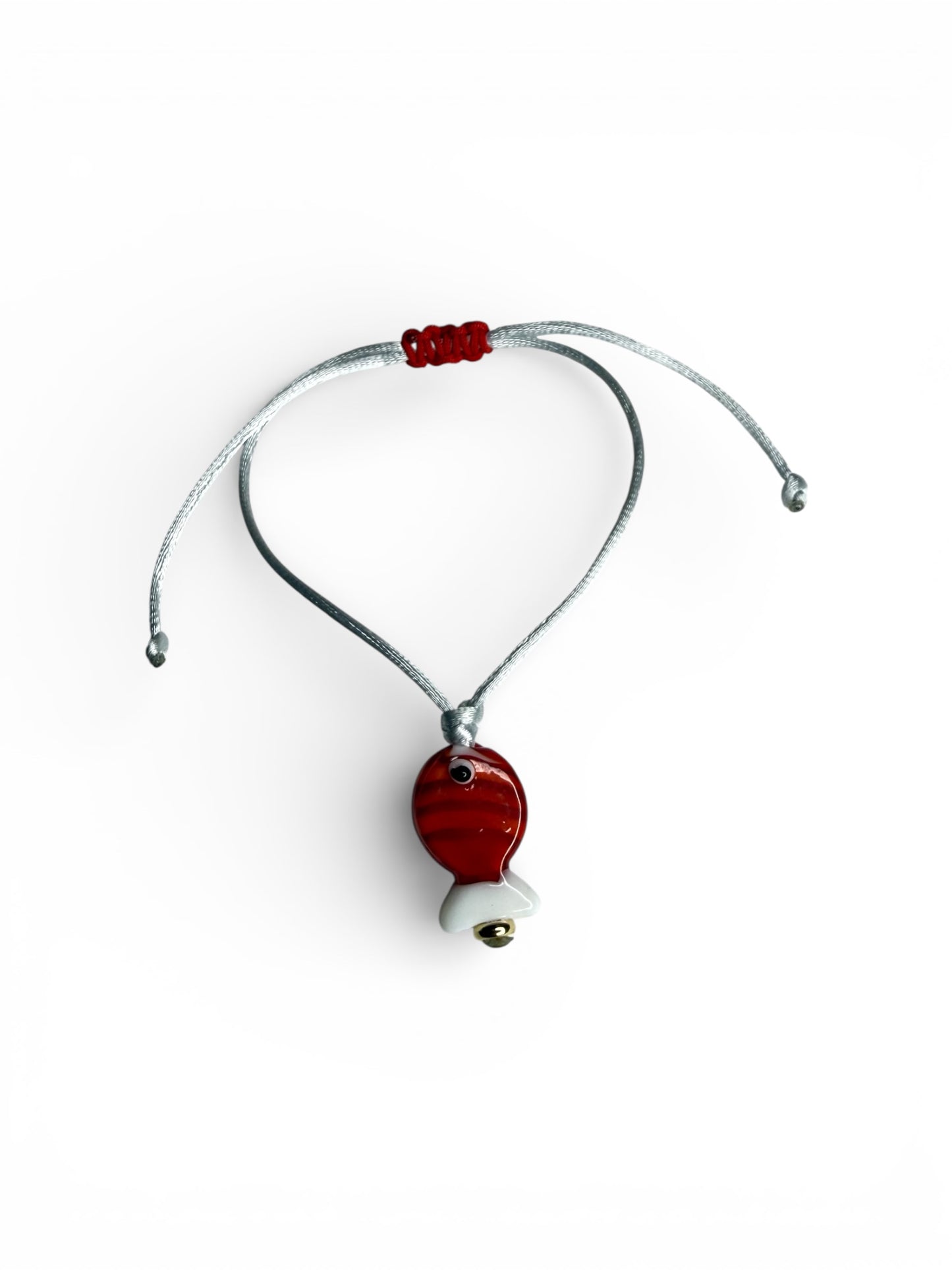 🐠 Color Splash Fish String Bracelet – Murano-Style Glass Charm