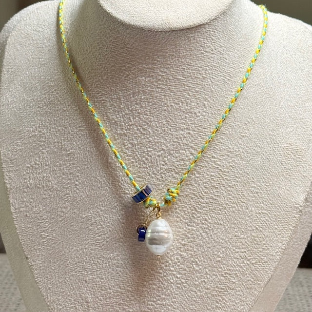 Sardine Braided Cord Necklace– Adjustable Boho Beach Jewelry for Ocean Lovers