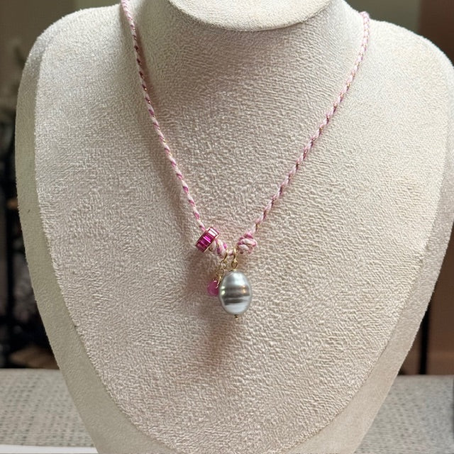 Sardine Braided Cord Necklace– Adjustable Boho Beach Jewelry for Ocean Lovers
