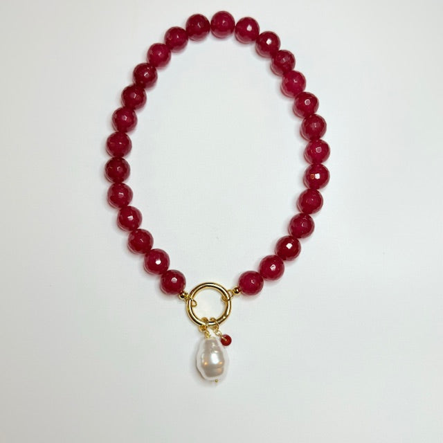 Handmade Gemstone Statement Necklaces – Lapis Lazuli, Pearl Drop & Rainbow Beaded Jewelry for Women