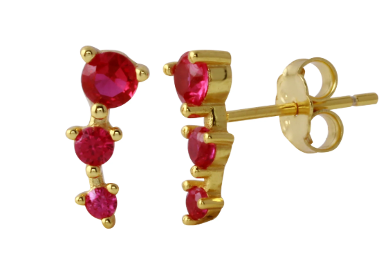 Coastal Glow Trio Stud Earrings