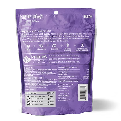 Hip & Joint Support Chicken Jerky Dog Treats– Phelps Wellness Collection