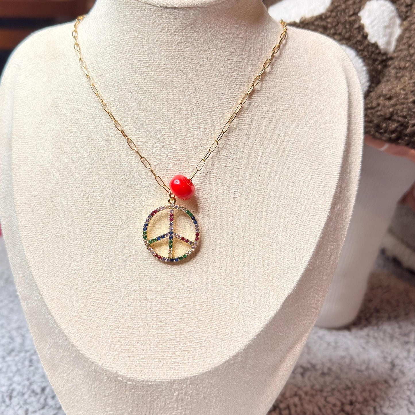 Mystic Charms 18K Gold Plated Paper Clip Necklace – Lucky Pendant Jewelry for Women