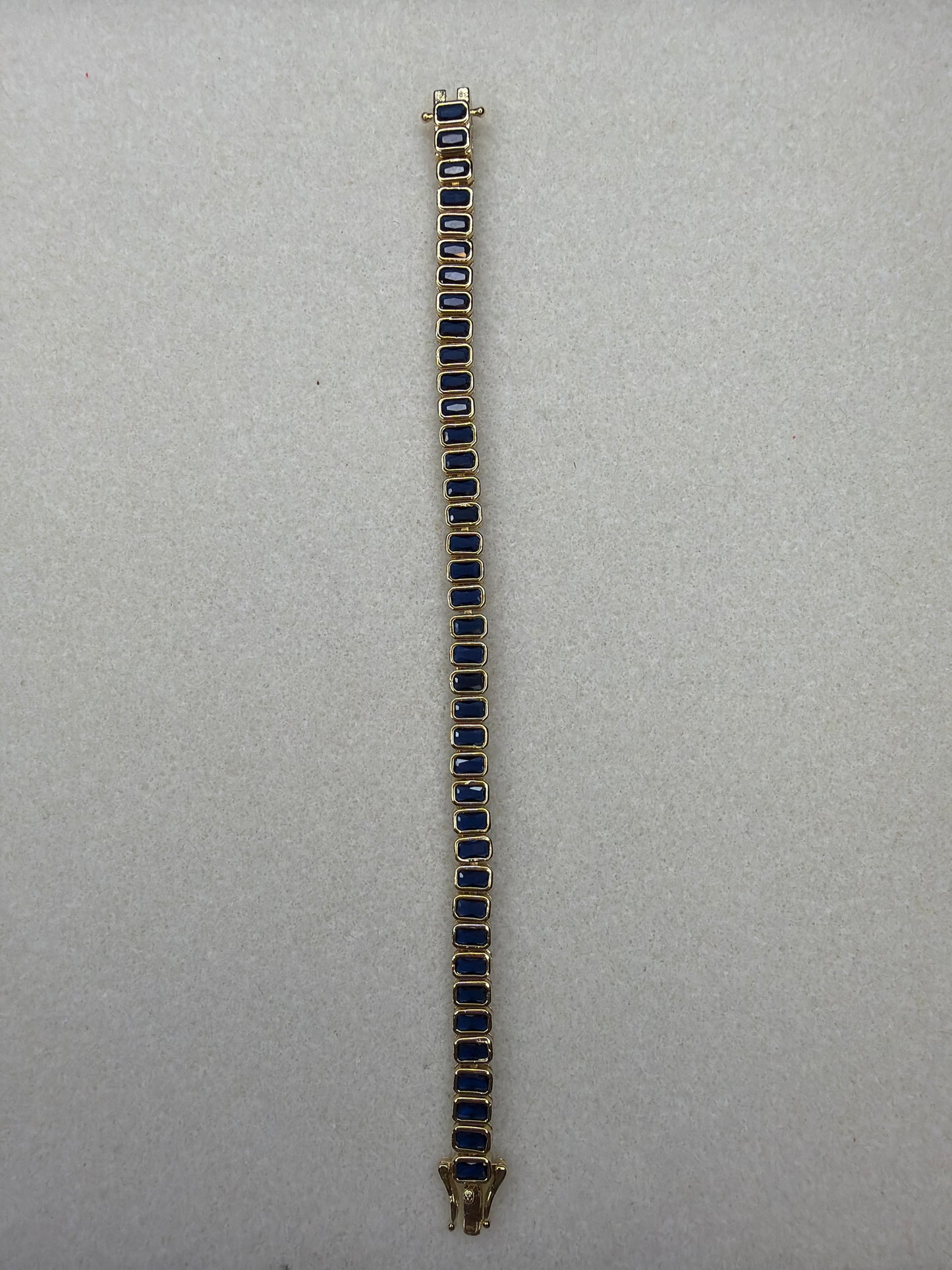 Luxe Rectangle CZ Tennis Bracelet- 7"
