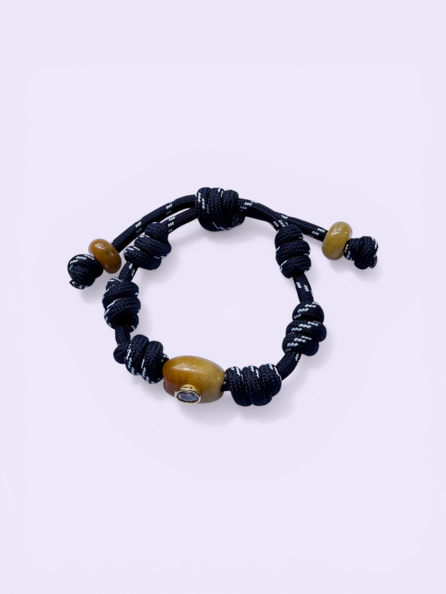 Paracord Knot Bracelet with Jade Charm