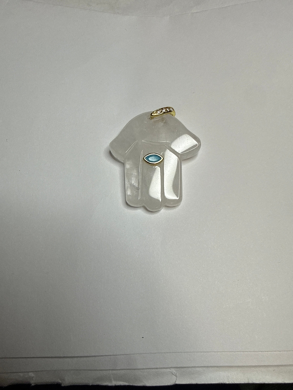 Jumbo Hamsa Stone Charm – Natural Stone Protection Pendant 🪬✨