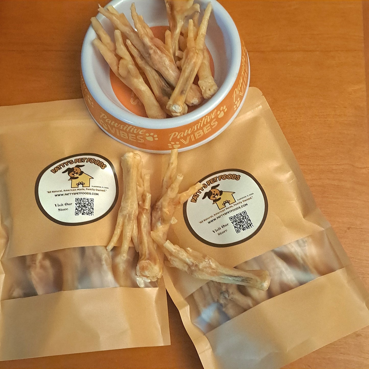 Chewy Chicken Feet Delight for Dogs - Single Ingredient, 10 Pack Dog Dental Treats