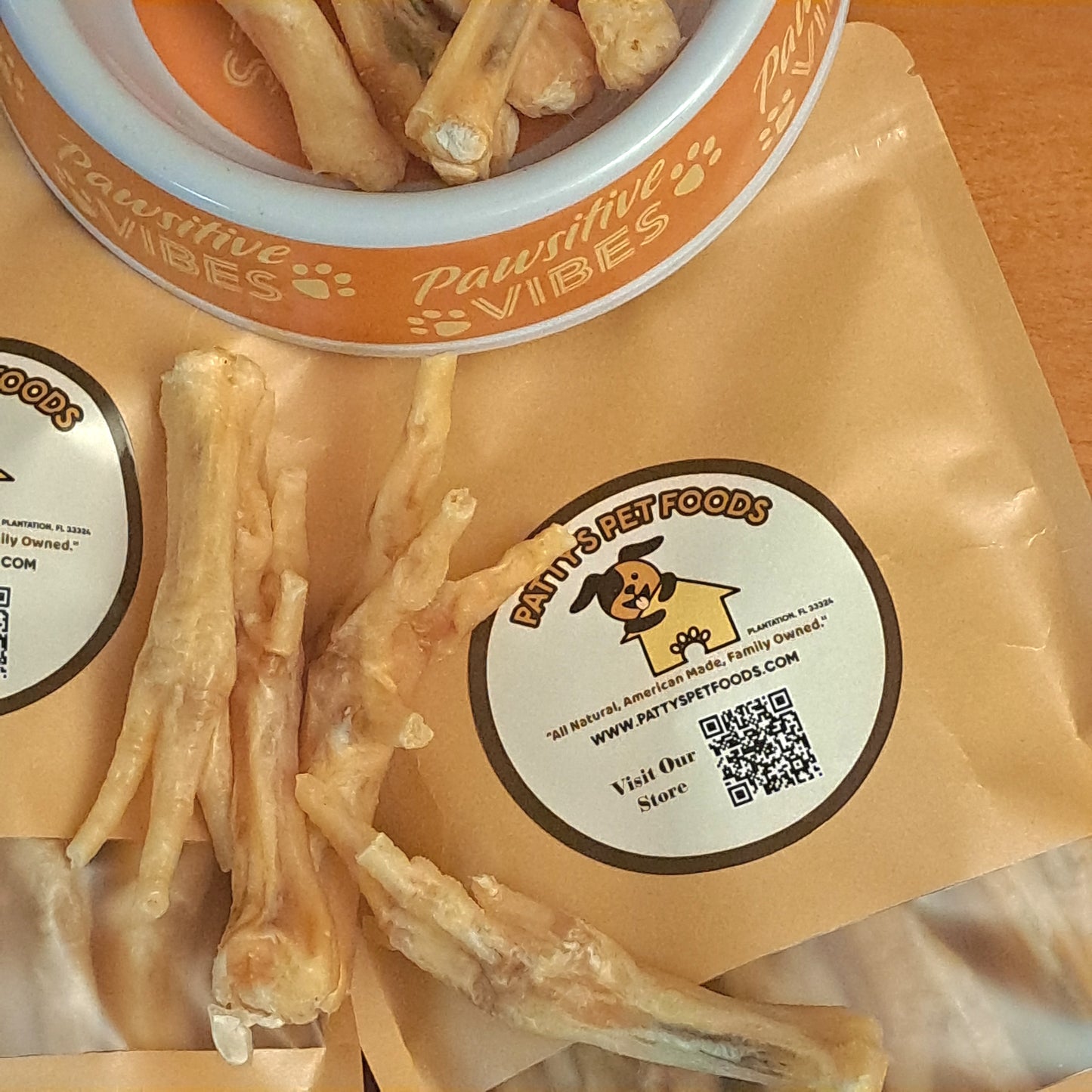 Chewy Chicken Feet Delight for Dogs - Single Ingredient, 10 Pack Dog Dental Treats