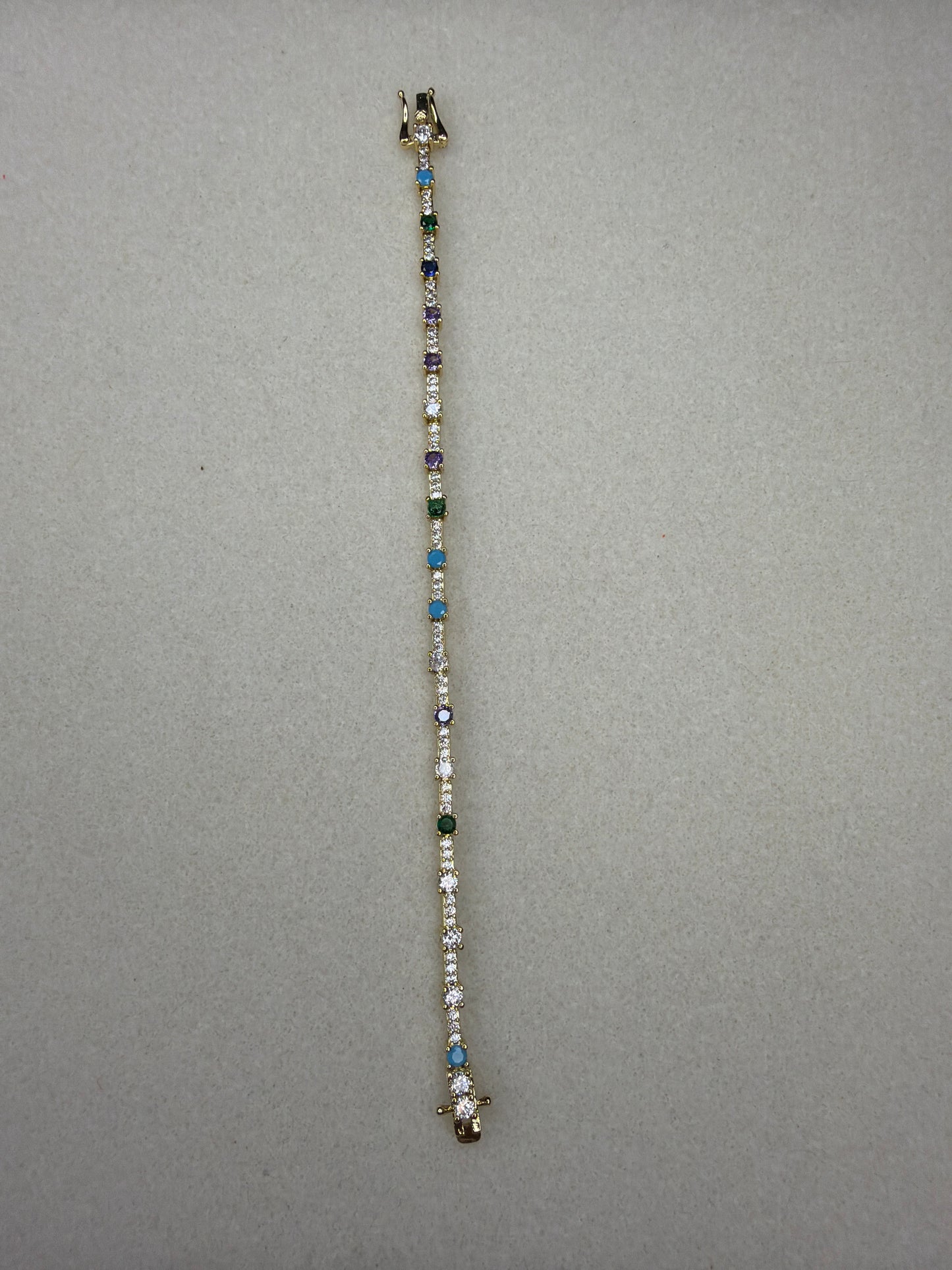 3A Rainbow CZ Tennis Bracelet (6.5" to 7")