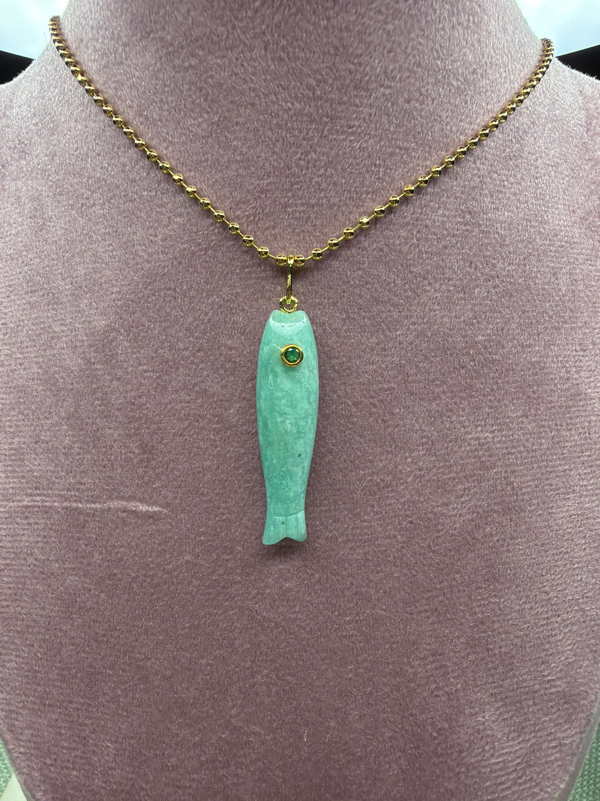 Ono Fish Charm with 14K Gold Plated Bail