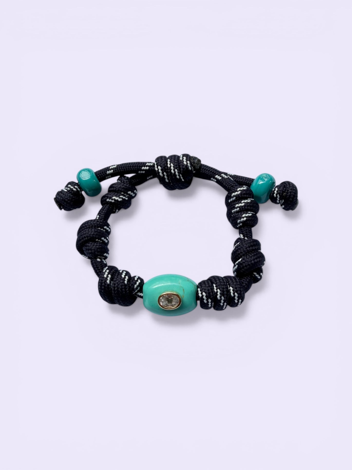 Paracord Knot Bracelet with Jade Charm