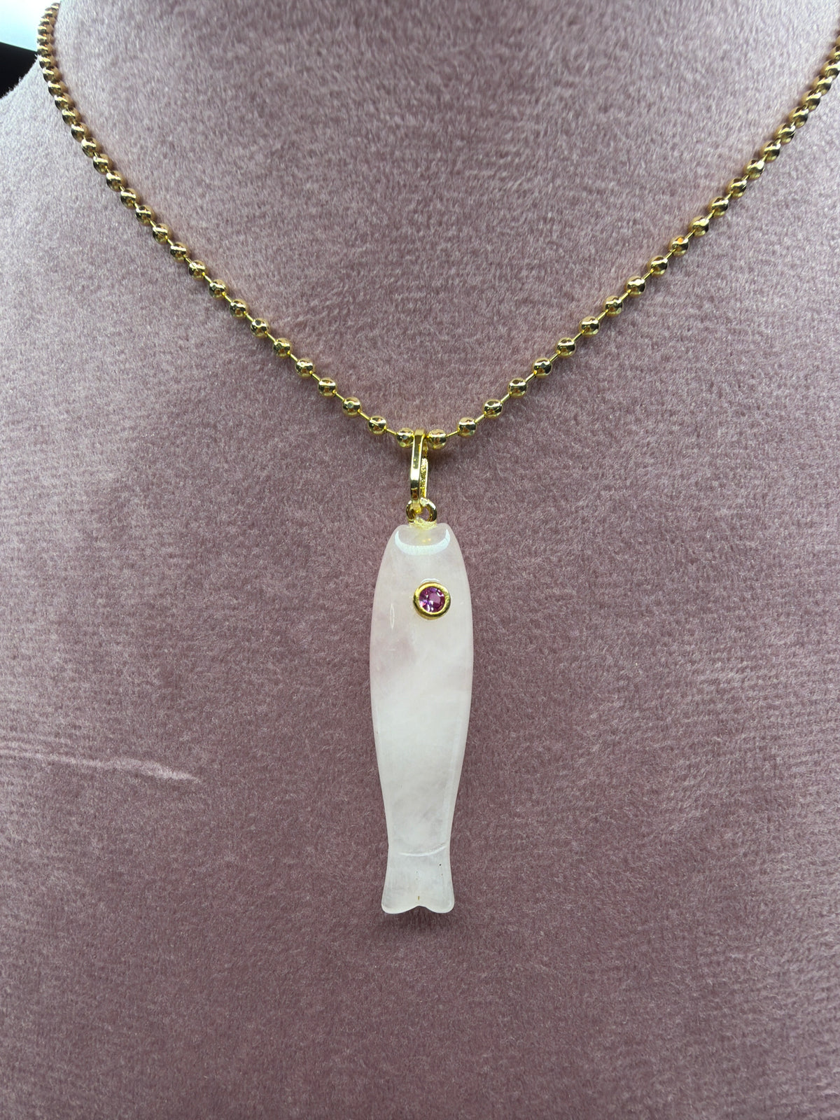 Ono Fish Charm with 14K Gold Plated Bail