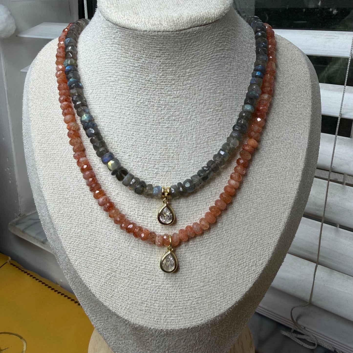 Sun & Moon Gemstone Necklace