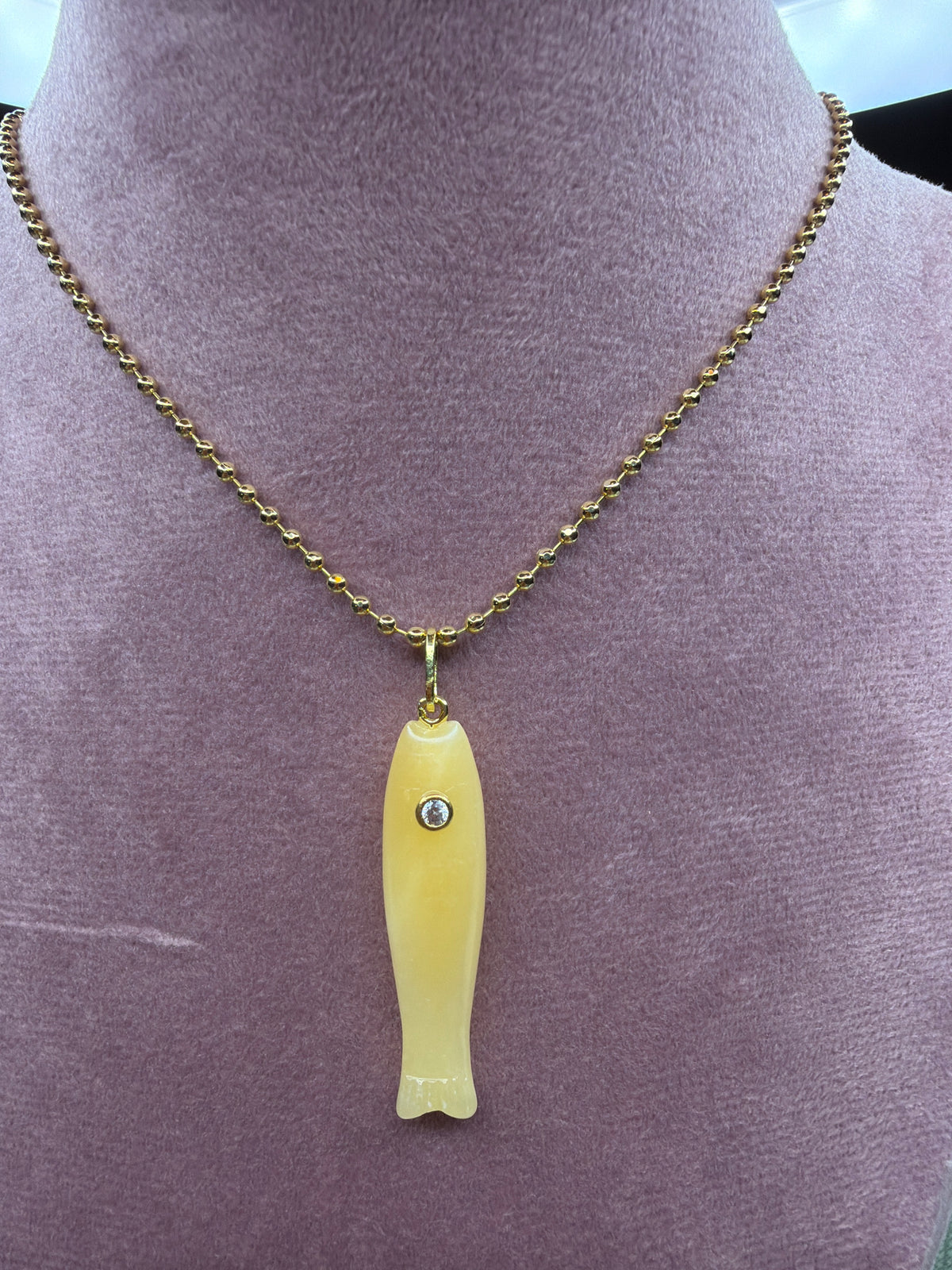 Ono Fish Charm with 14K Gold Plated Bail