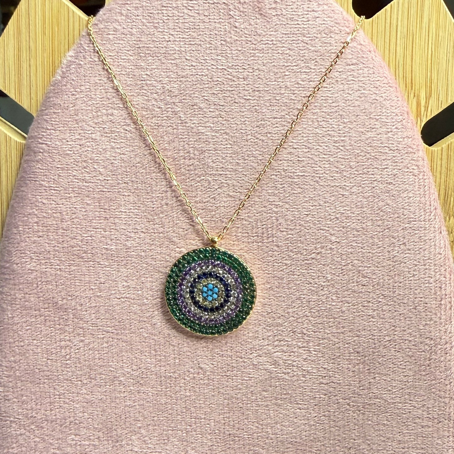 Guardian Glow Necklace – 18K Gold Plated 925 Sterling Silver with CZ Protector Pendant