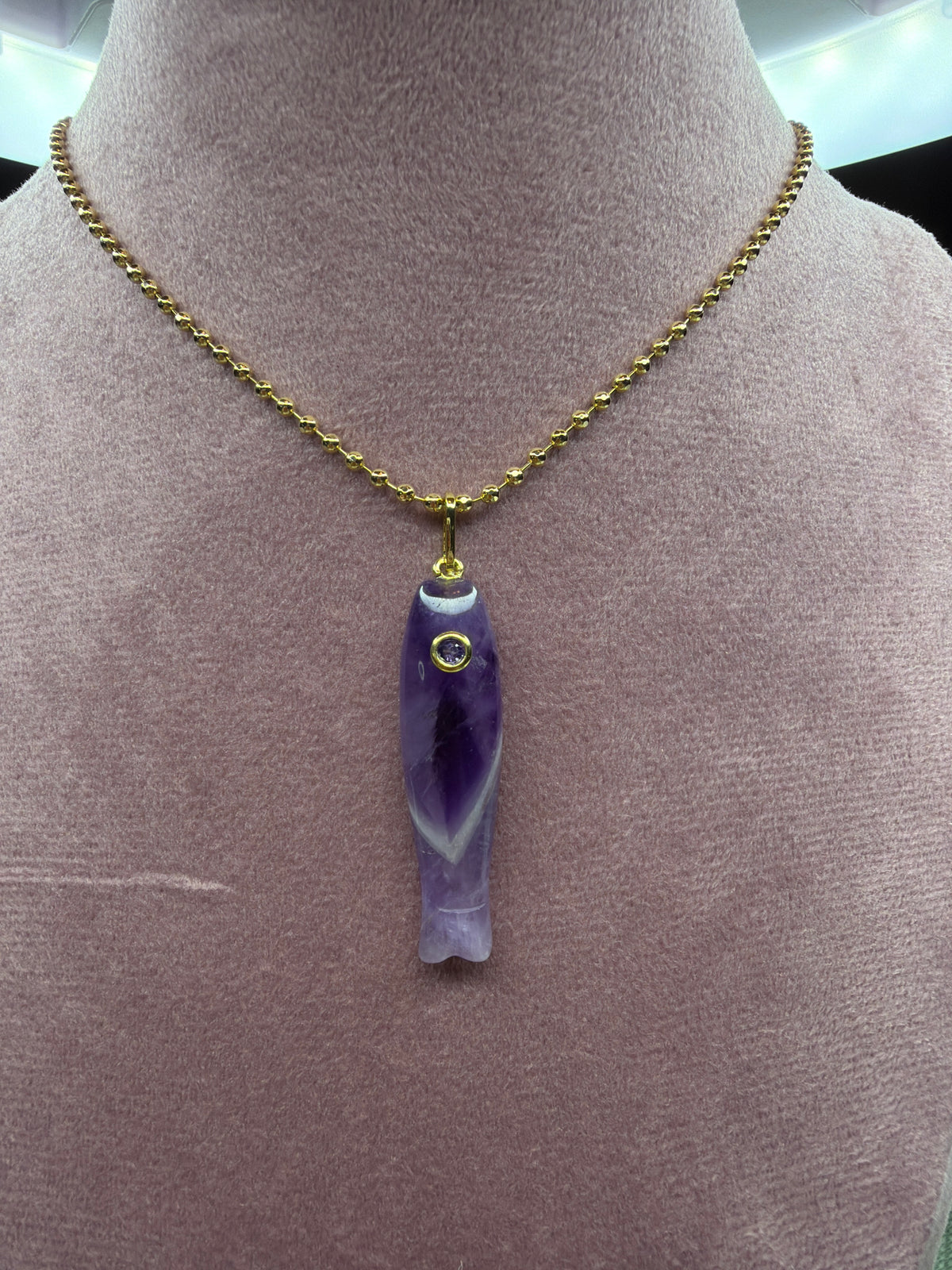 Ono Fish Charm with 14K Gold Plated Bail