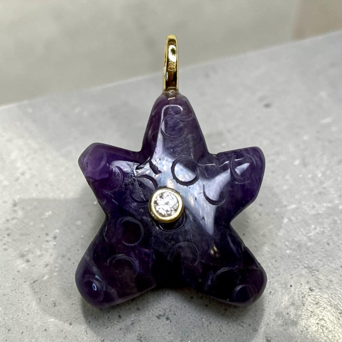 Starfish Pendant with 14K Gold Plated Bail