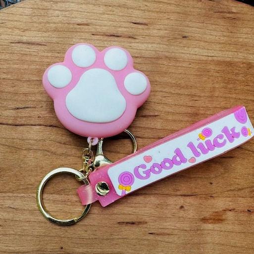 Vibrant 3D Paw Print Keychain/Bag Charm - Big, Bold, and Bursting with Color!