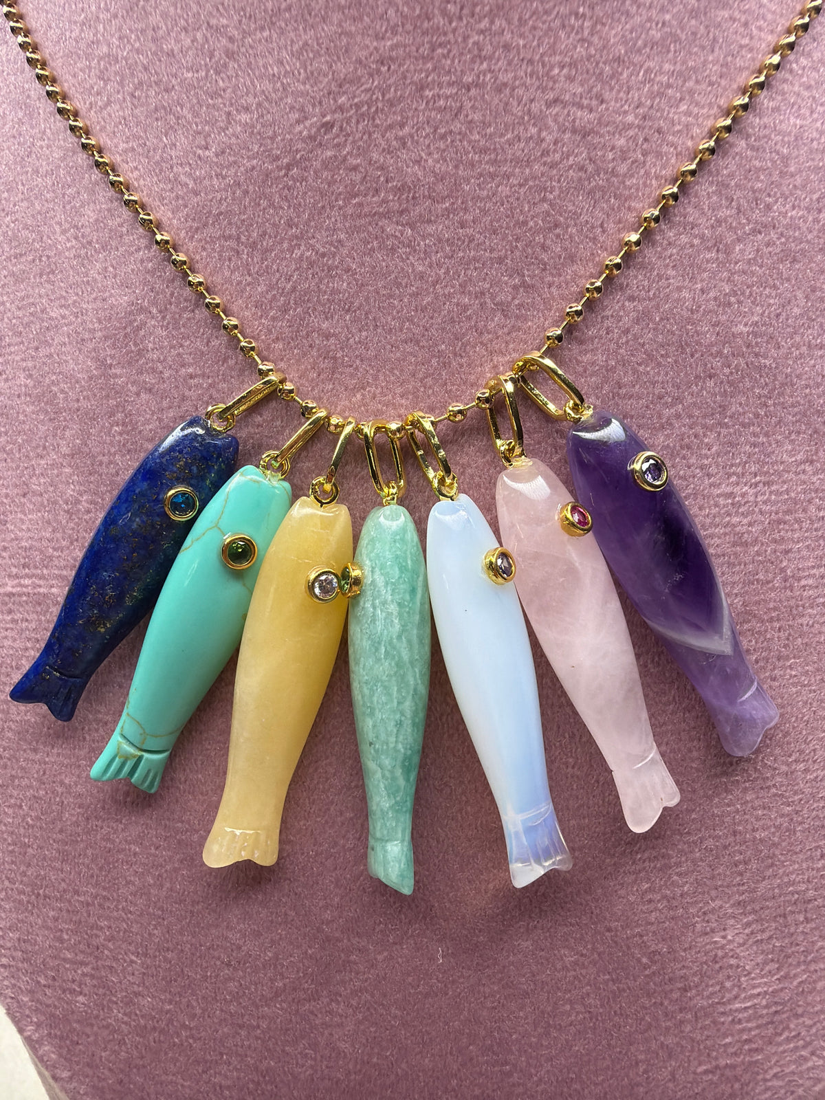 Ono Fish Charm with 14K Gold Plated Bail