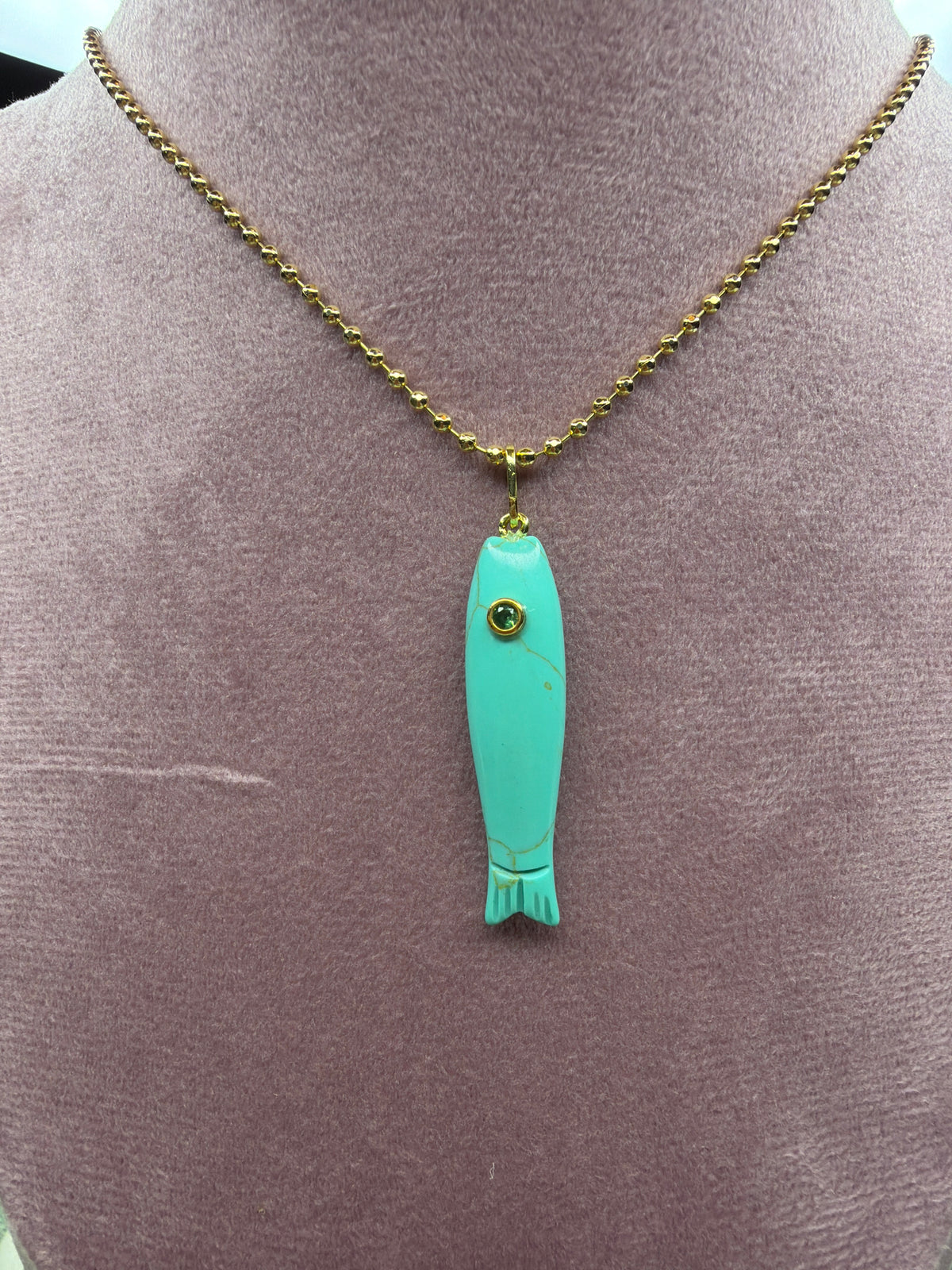Ono Fish Charm with 14K Gold Plated Bail