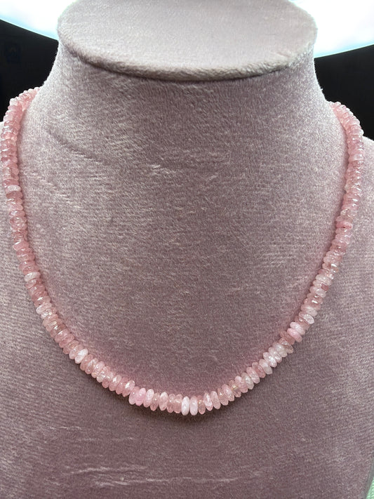 Blush Pink Quartz Faceted Necklace 💗✨