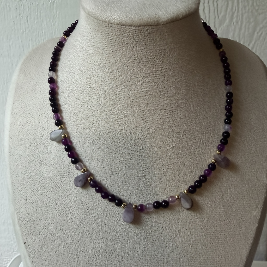 Mini Candy Drop Necklace with 18K Gold Spacers | 16" + 2" Extension