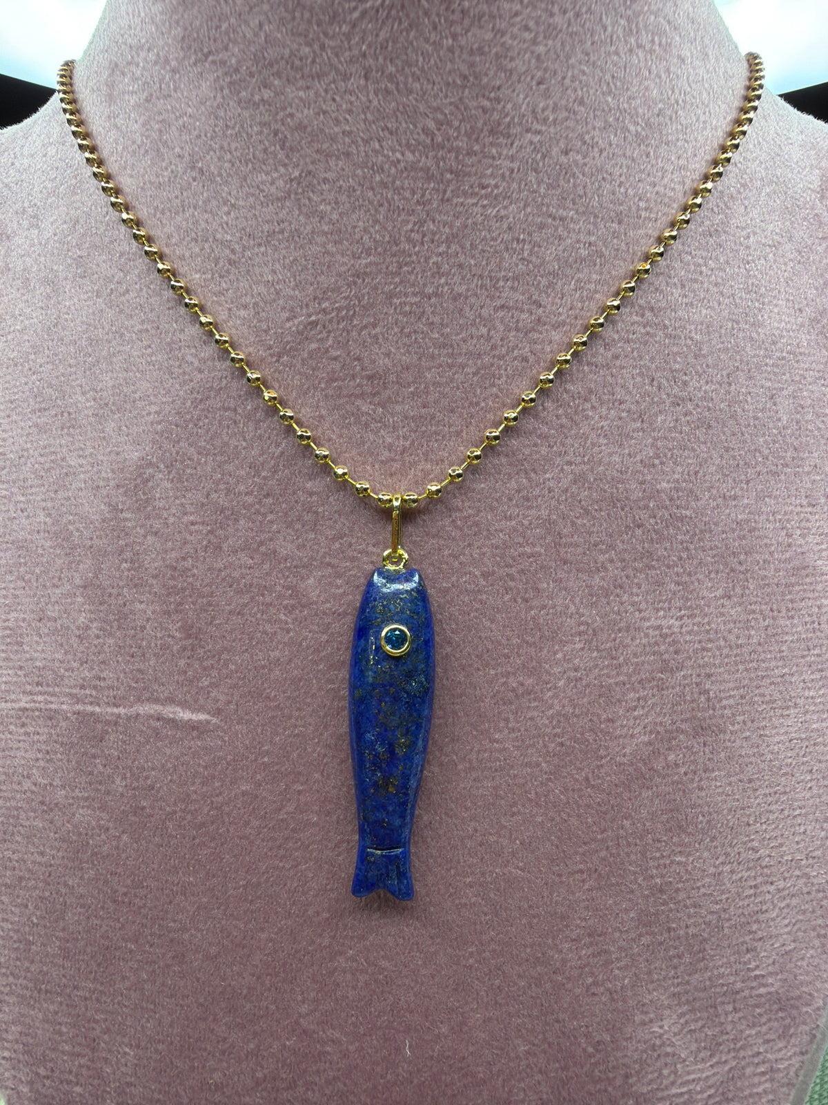 Ono Fish Charm with 14K Gold Plated Bail
