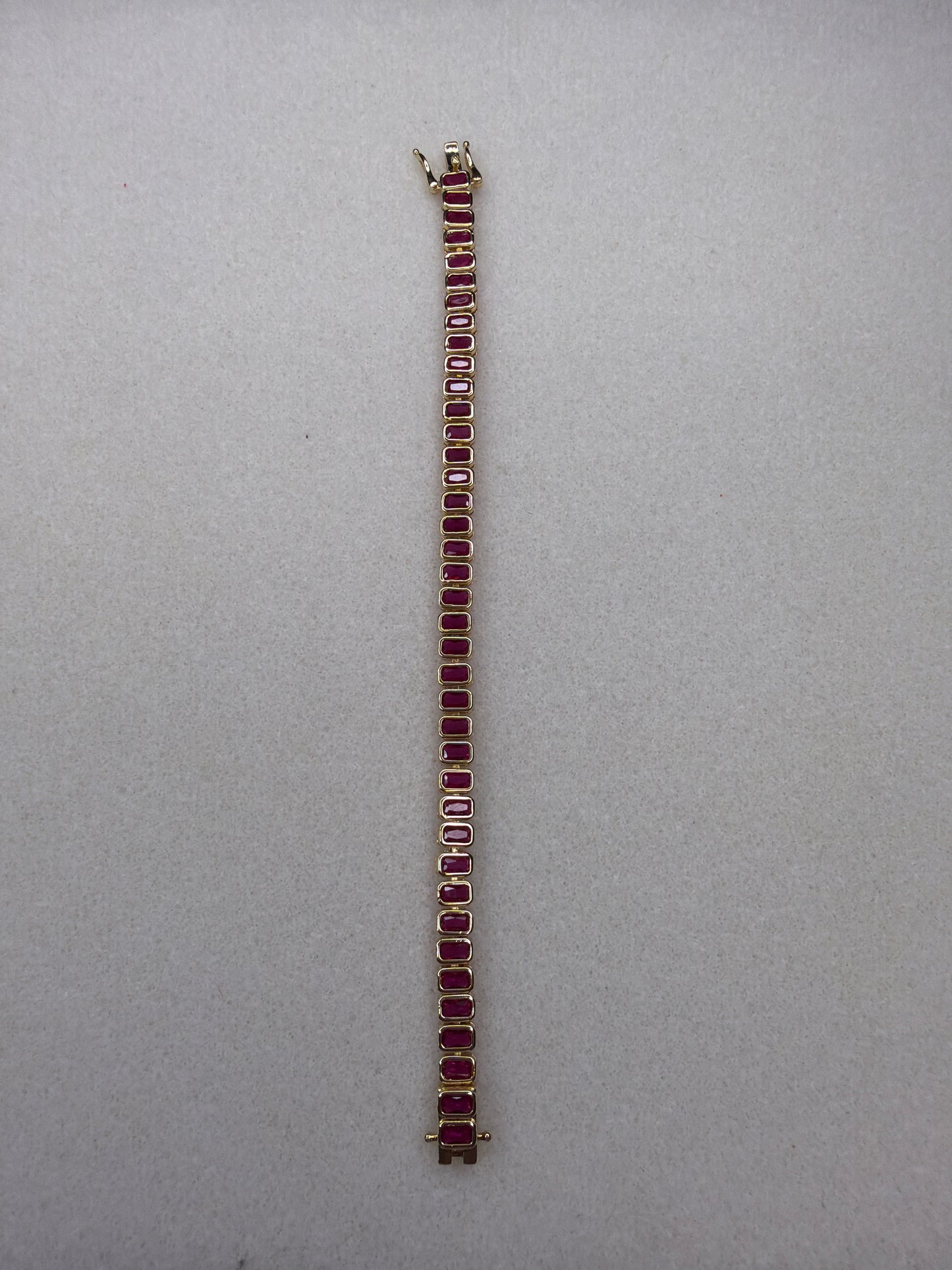 Luxe Rectangle CZ Tennis Bracelet- 7"