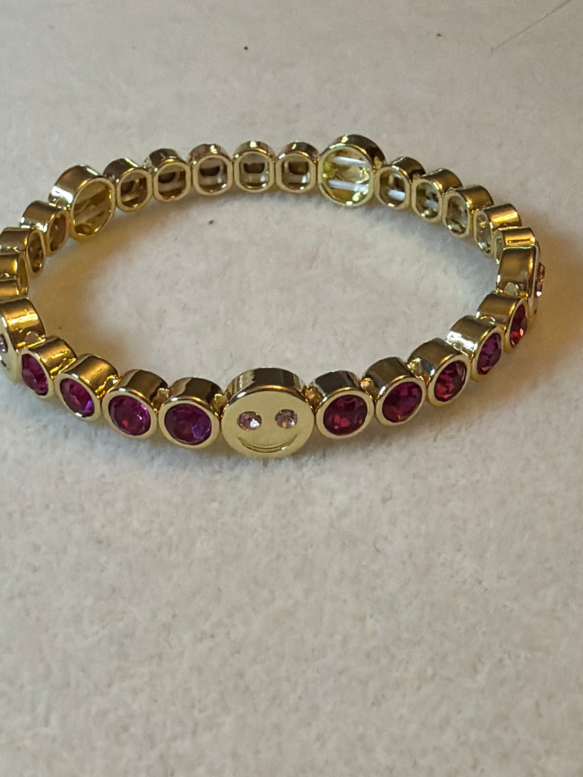 Happy Face Elastic Band Bracelet