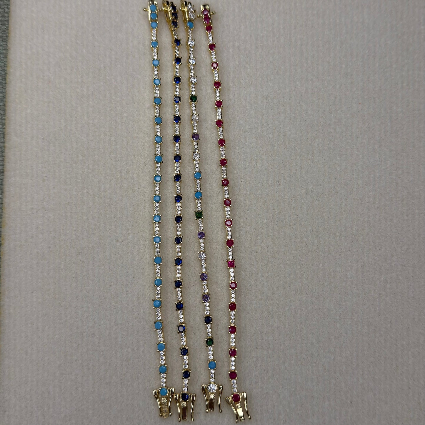 3A Rainbow CZ Tennis Bracelet (6.5" to 7")