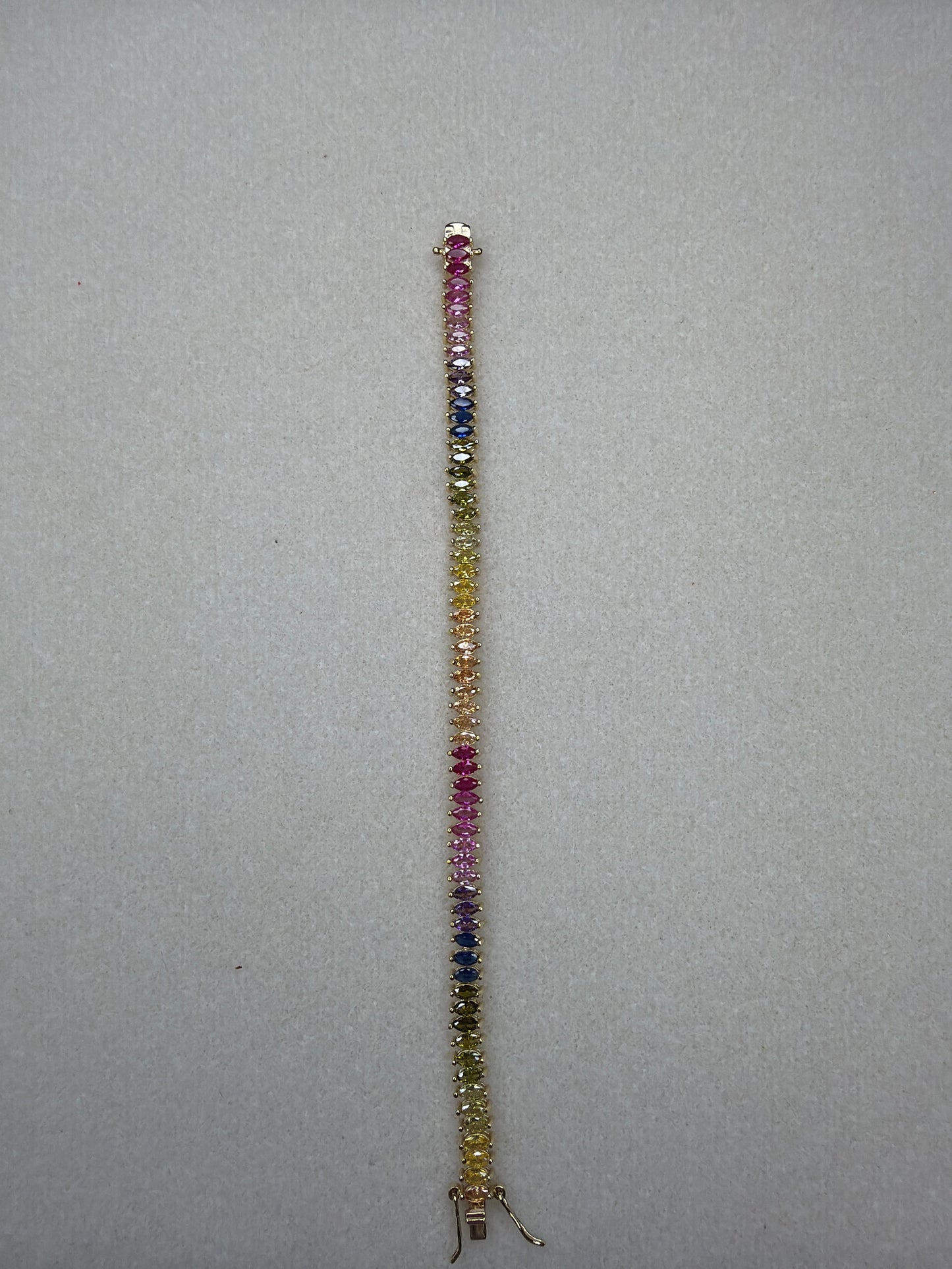 5A Rainbow CZ Tennis Bracelet