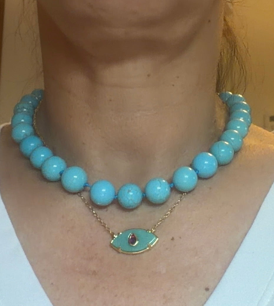 Abby's Knot Natural Stone Necklace