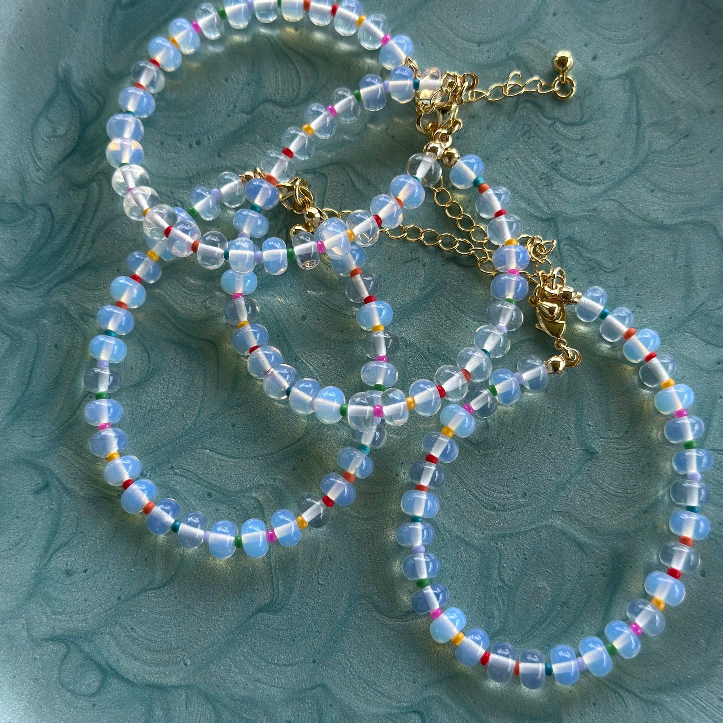 Multicolor Opal Beaded Bracelet
