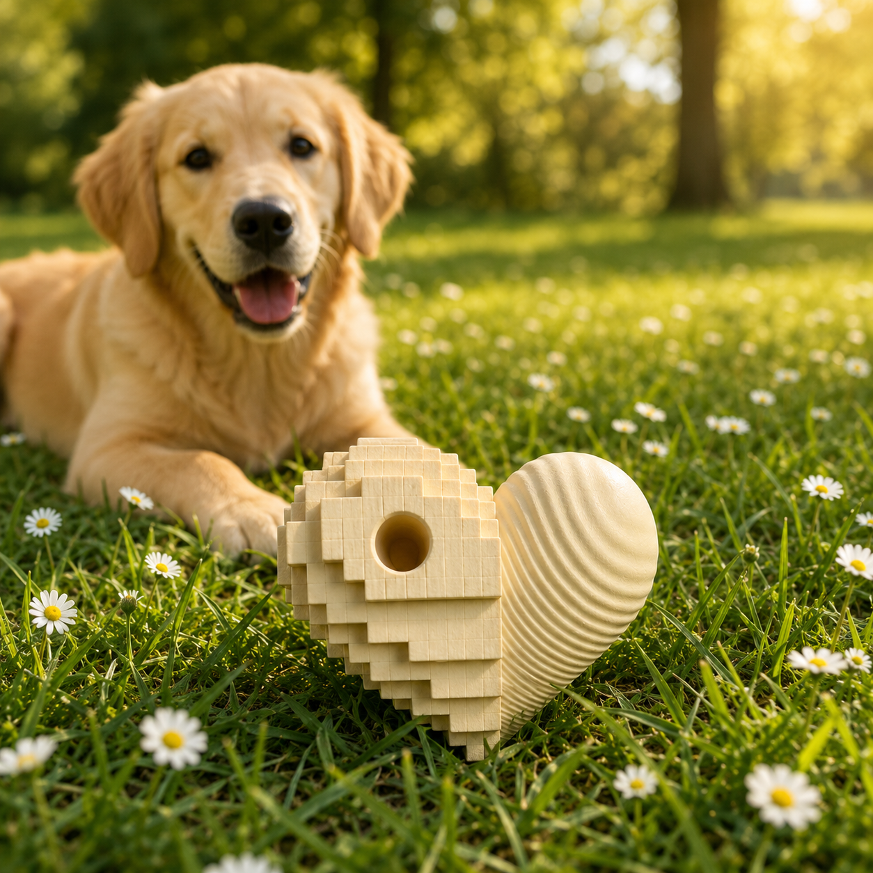 🐾 Sanddog Heart Art Organic Rubber Dog Chew Toy
