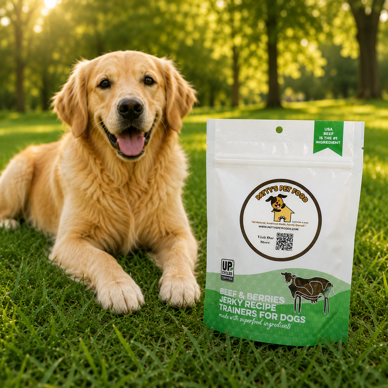 Beef & Berries Jerky Dog Treats | Human-Grade High-Protein Dog Treats