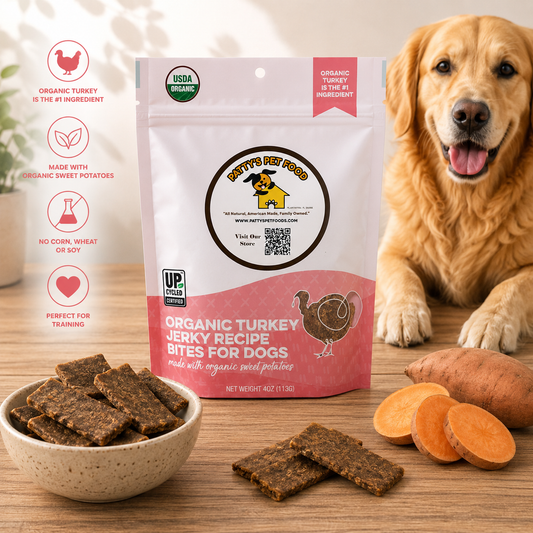 Organic Turkey & Sweet Potato Jerky Dog Treats | Human-Grade Dog Training Treats