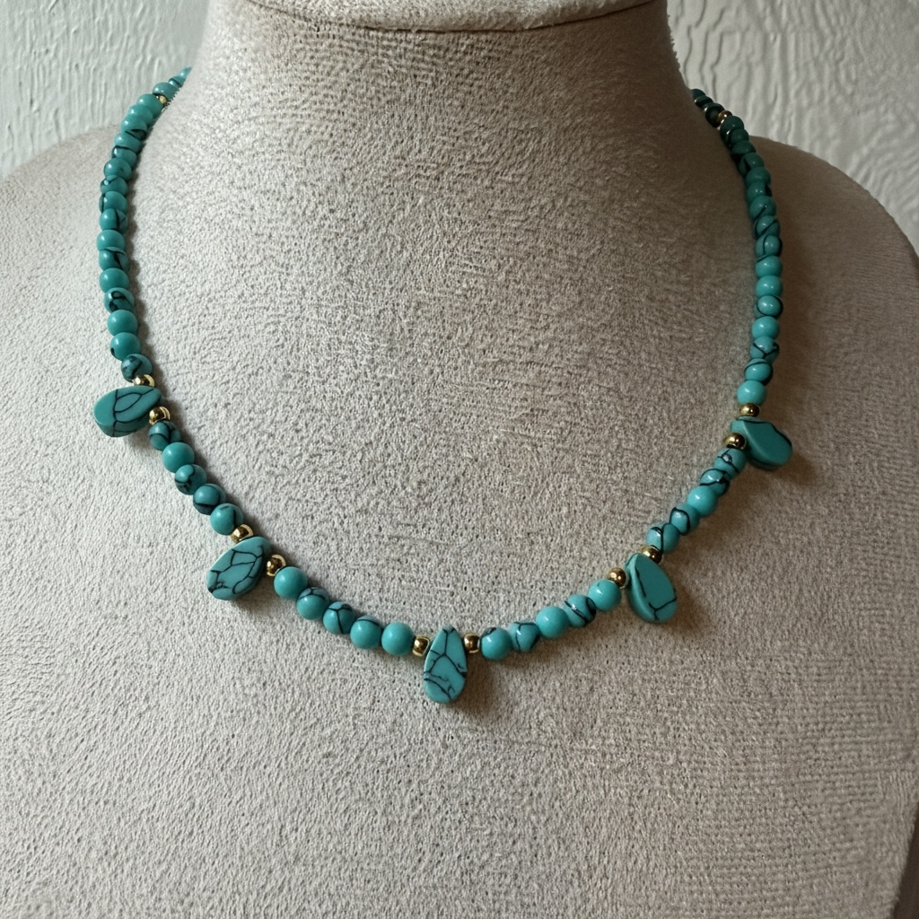 Mini Candy Drop Necklace with 18K Gold Spacers | 16" + 2" Extension