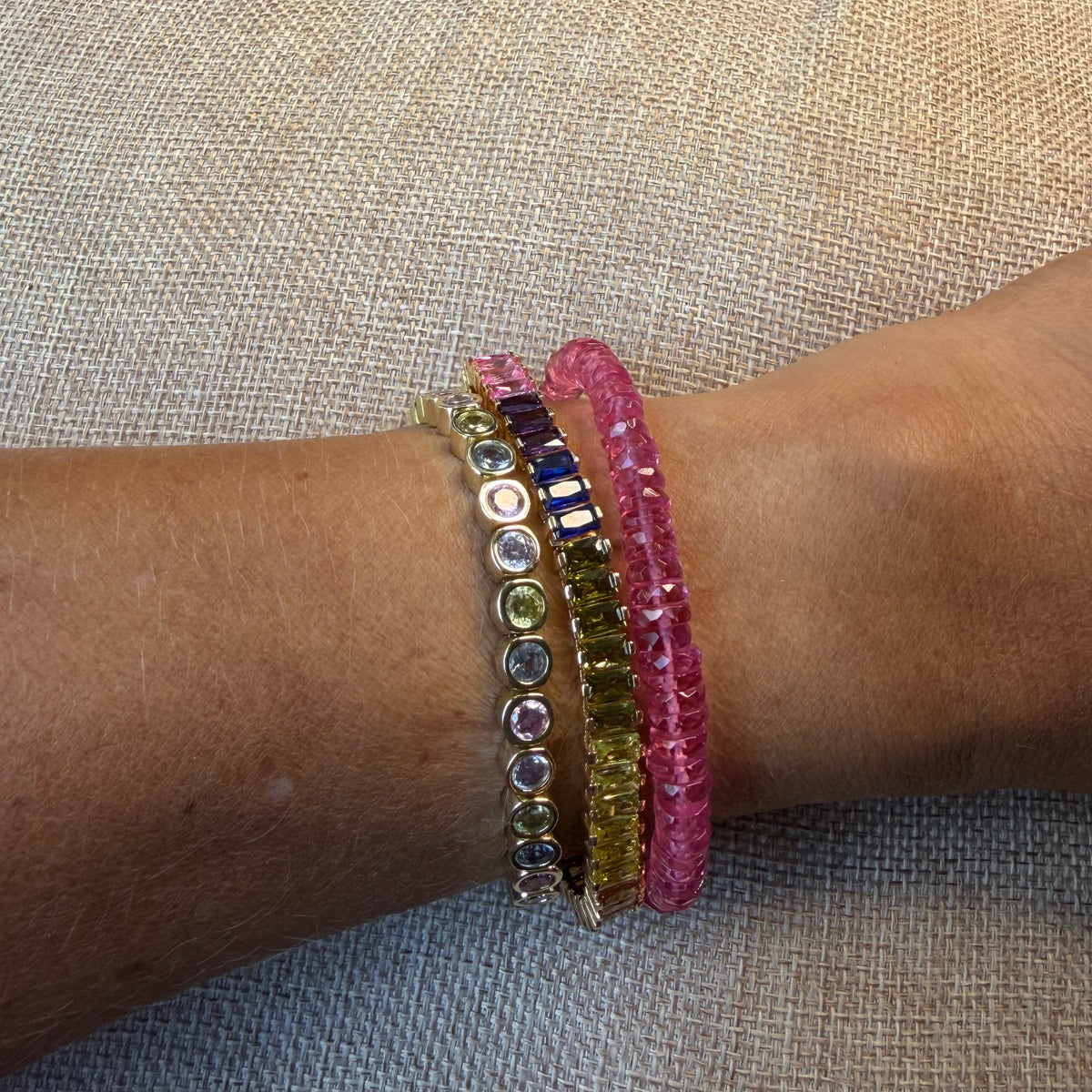 Rainbow Princess Baguette Bracelet | 5A CZ
