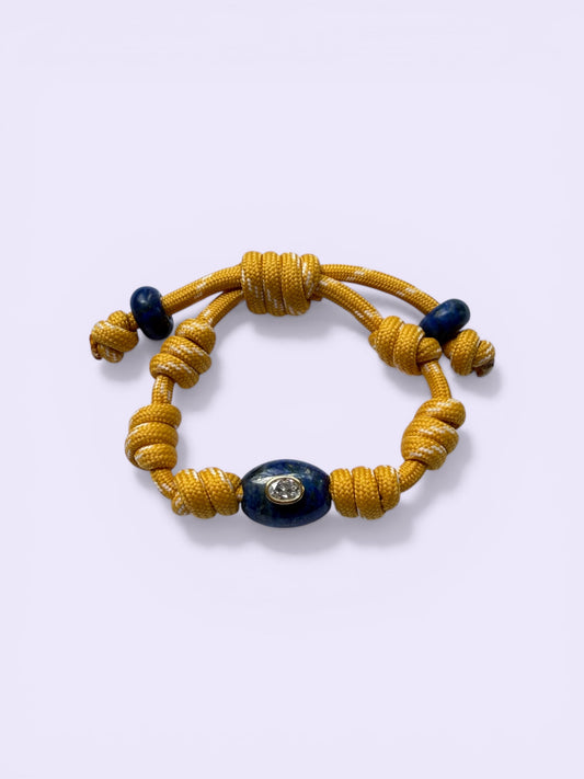 Paracord Knot Bracelet with Jade Charm
