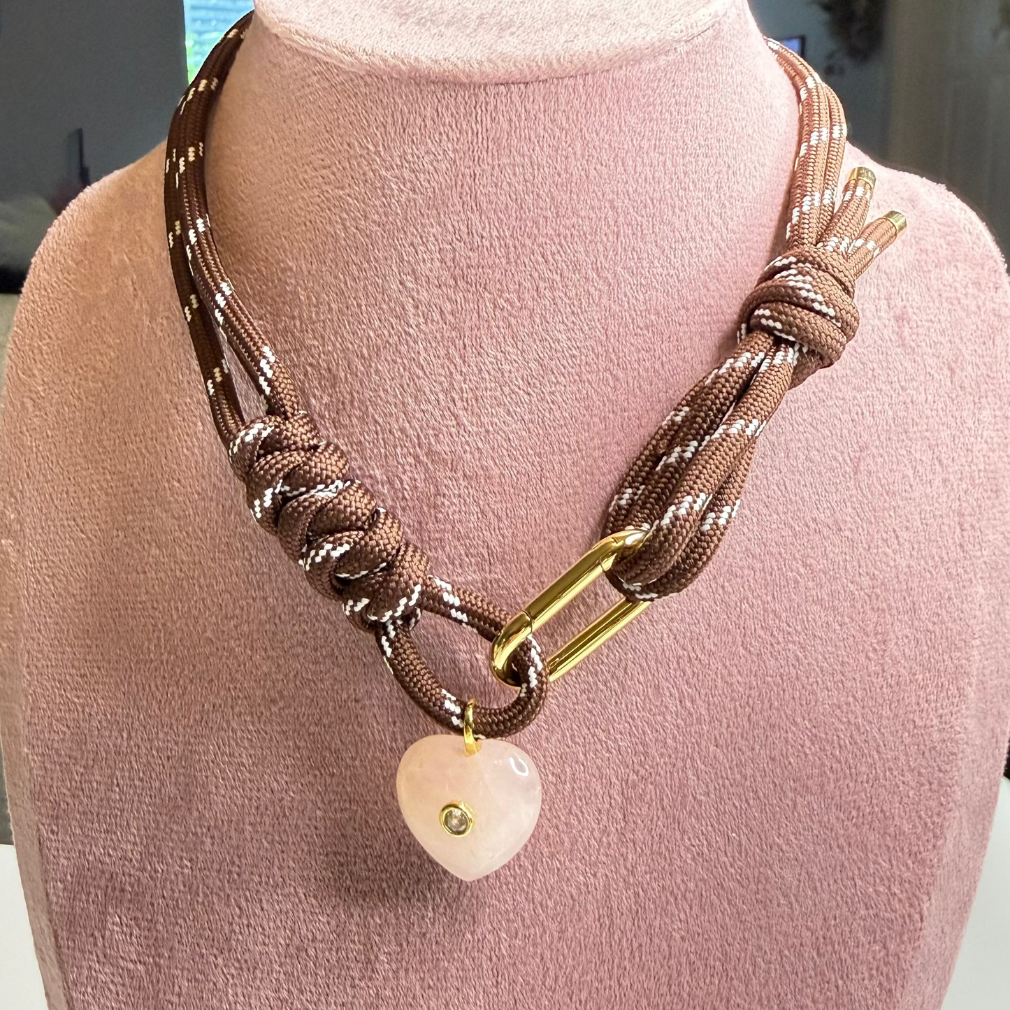 Urban Love Quartz Adjustable Paracord Necklace