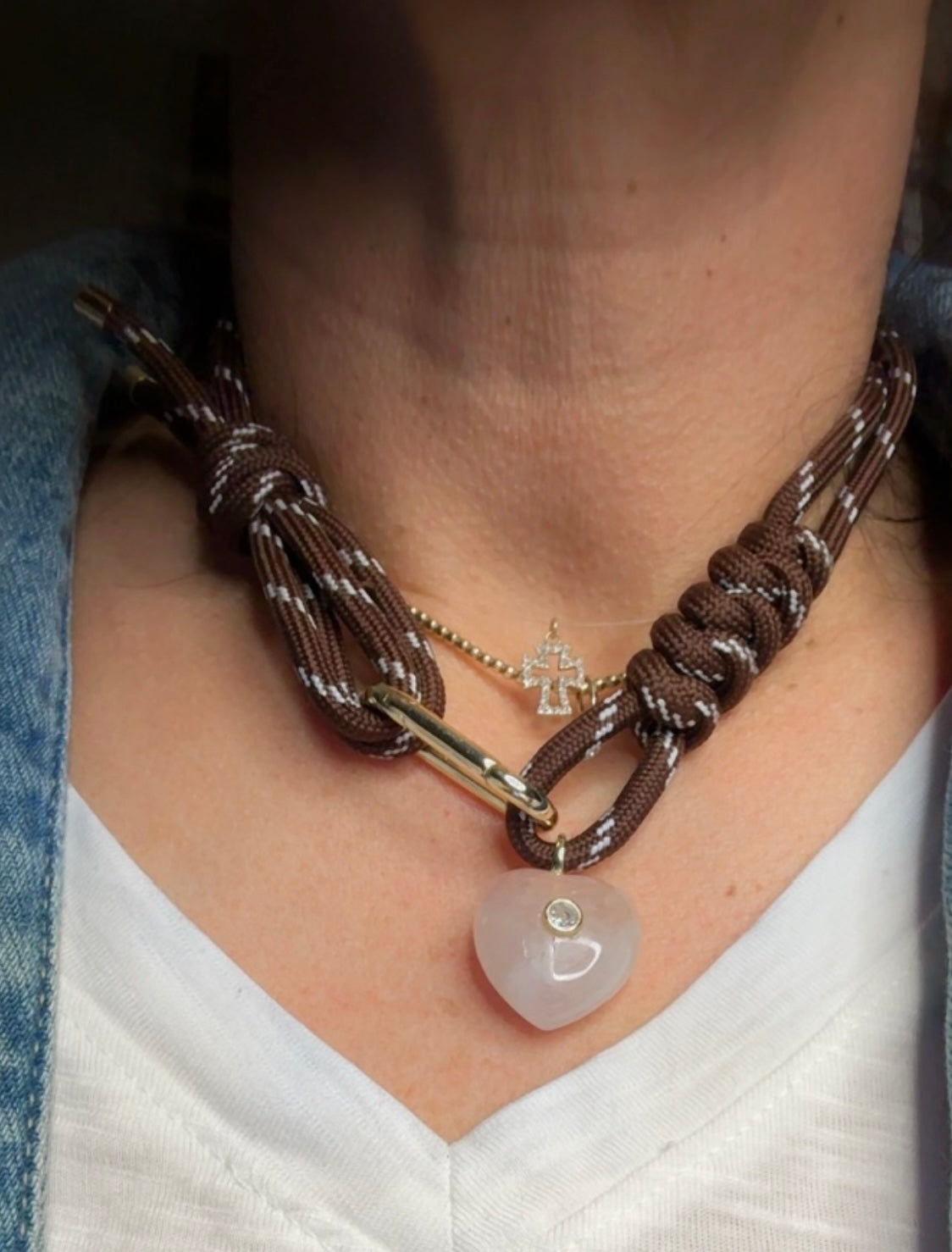 Urban Love Quartz Adjustable Paracord Necklace