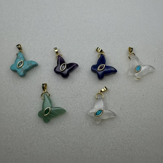 Natural Stone Butterfly Charm – Transformation & Beauty 🦋✨