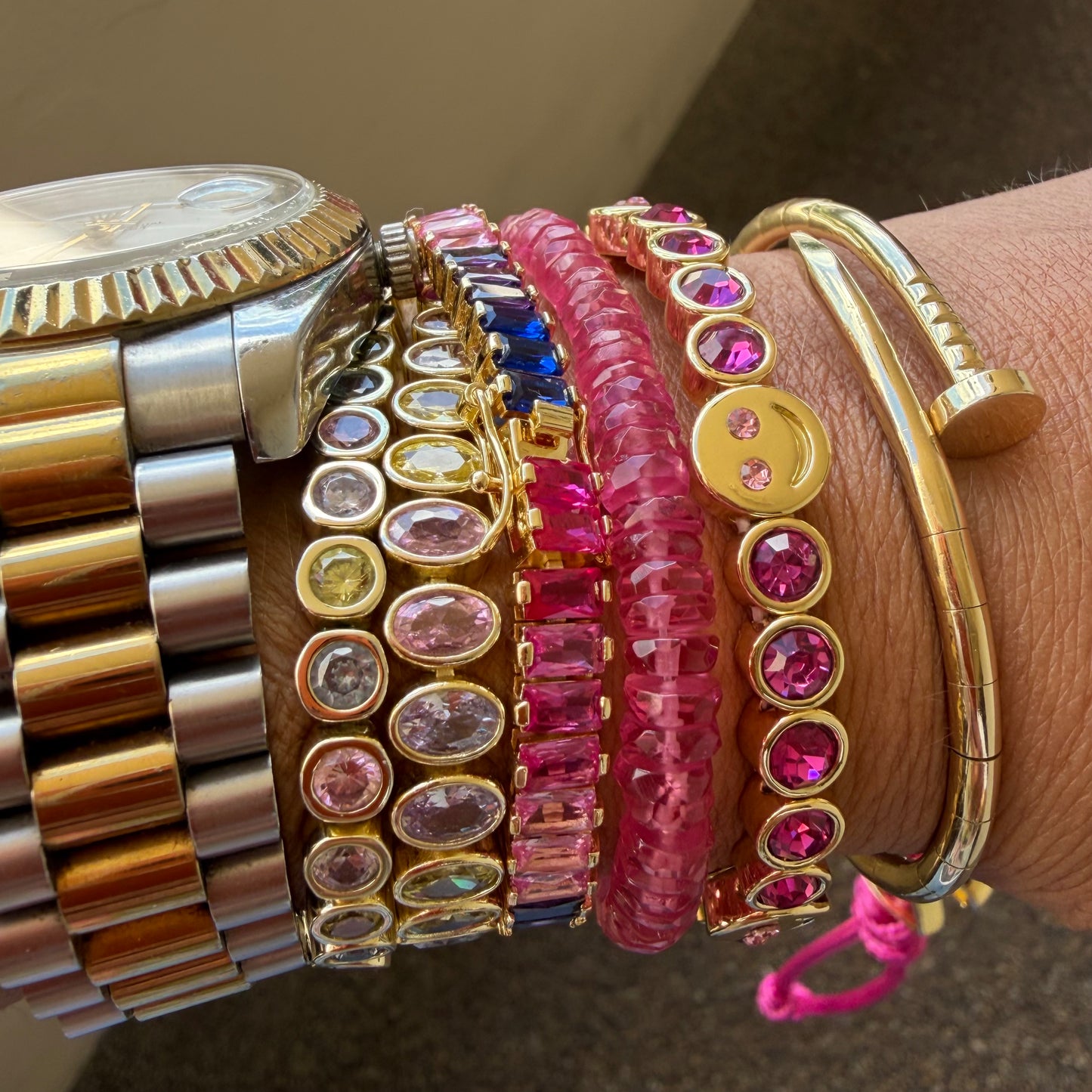 Happy Face Elastic Band Bracelet