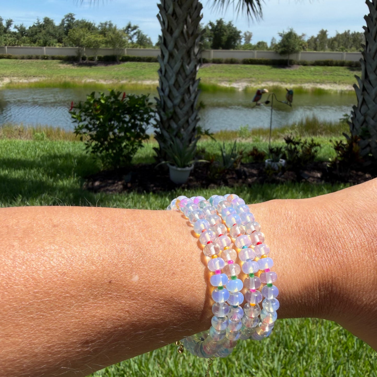 Multicolor Opal Beaded Bracelet